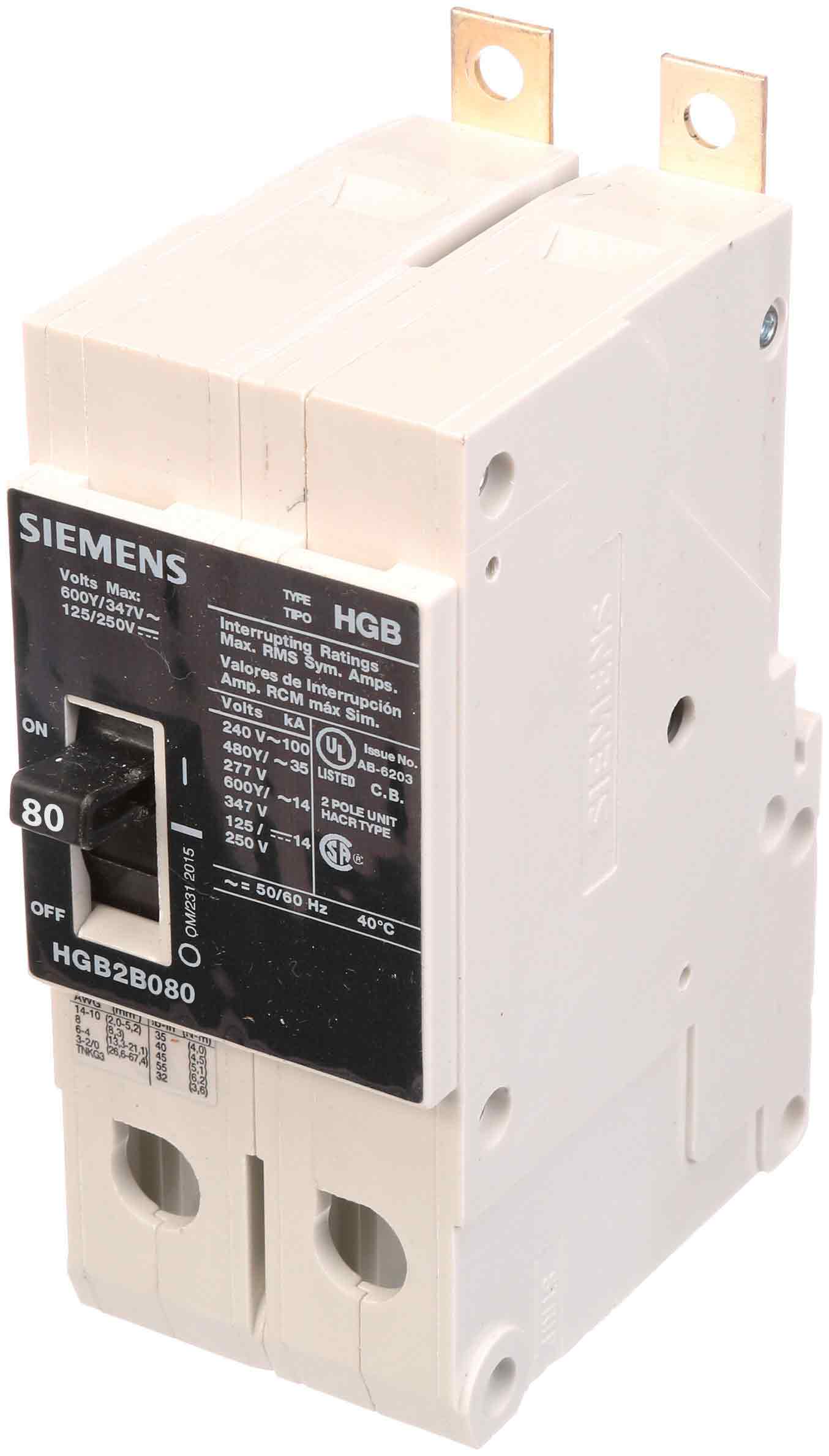 HGB2B080B - Siemens - Molded Case Circuit Breaker