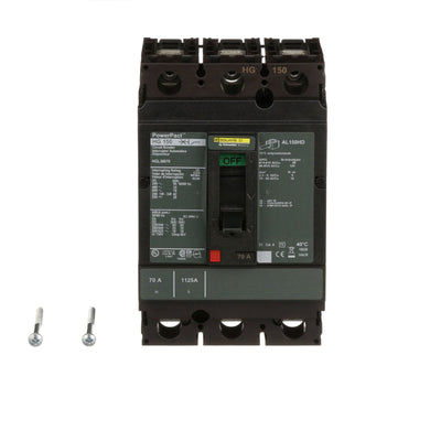 HGL36070 - Square D 70 Amp 3 Pole 600 Volt Molded Case Circuit Breaker