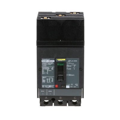 HJA36040 - Square D 40 Amp 3 Pole 600 Volt Molded Case Circuit Breaker