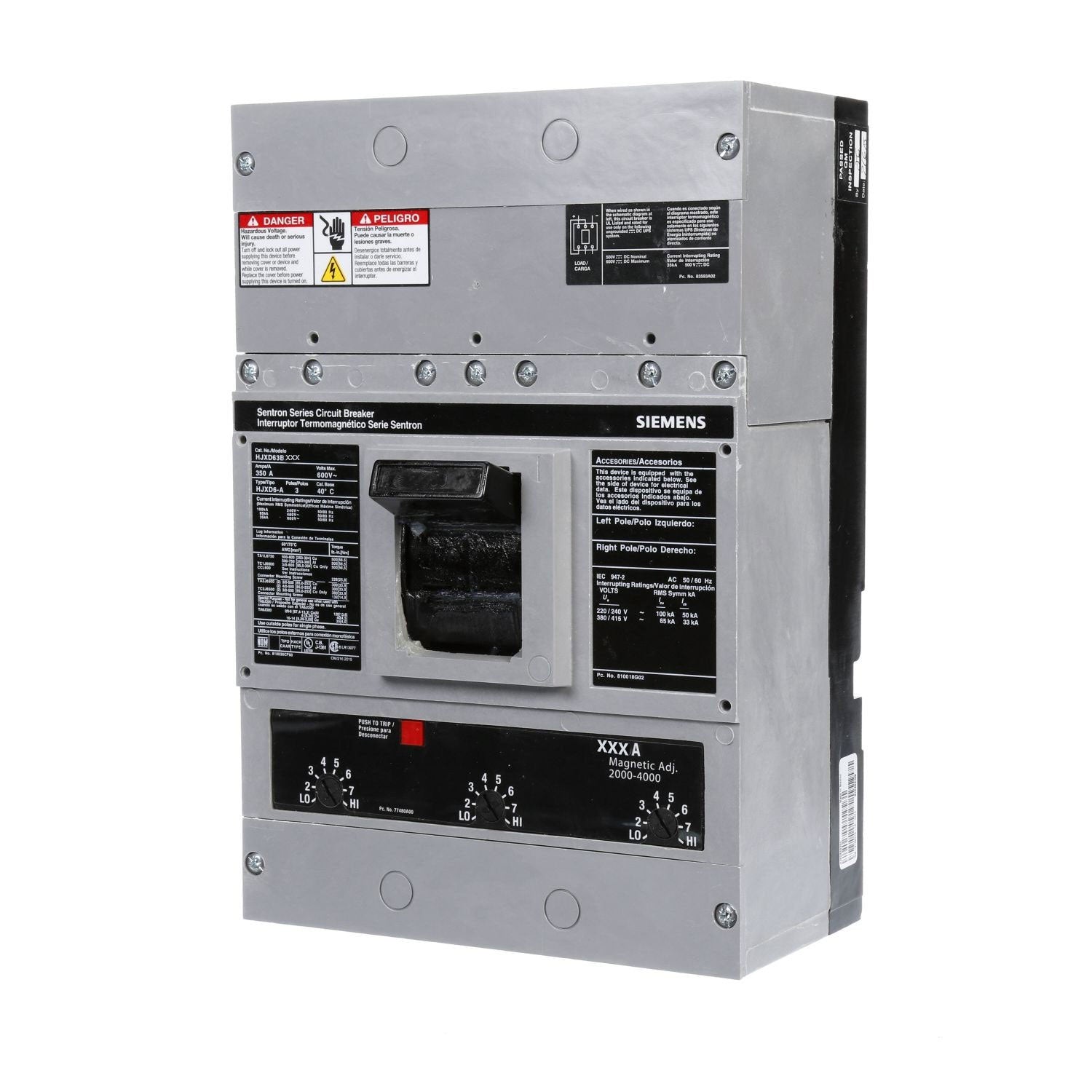 HJXD63B200L - Siemens - 200 Amp Molded Case Circuit Breaker