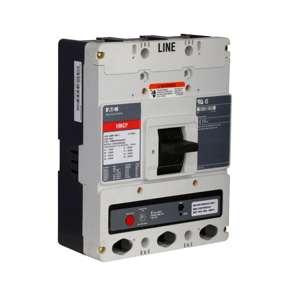 HMCP600X6W - Eaton - Molded Case Circuit Breaker