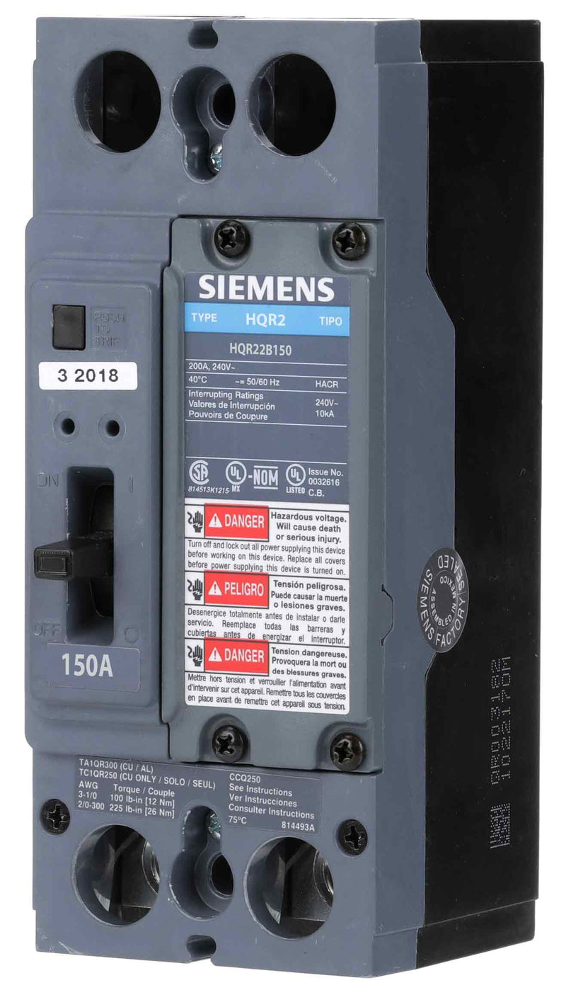 HQR22B150 - Siemens - Molded Case Circuit Breaker