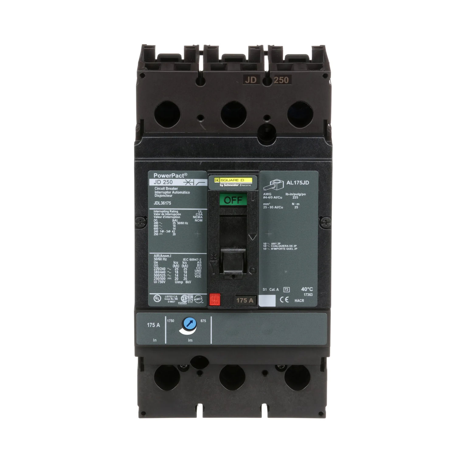 JDL36175 - Square D - Molded Case Circuit Breaker