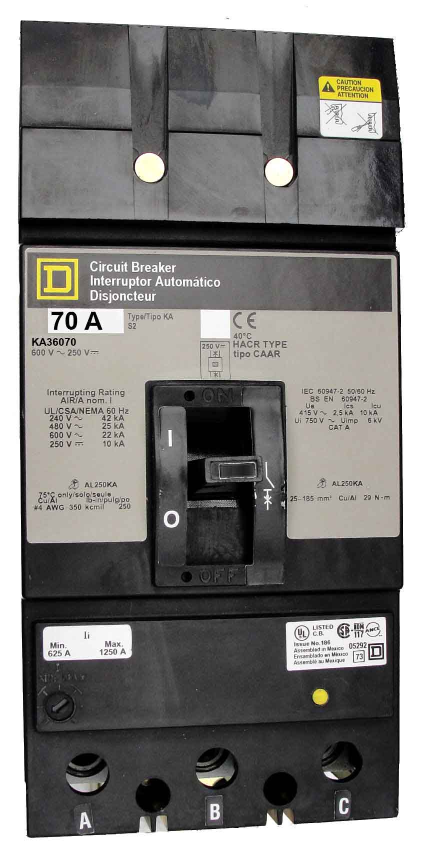 KA36070 - Square D - Molded Case Circuit Breakers