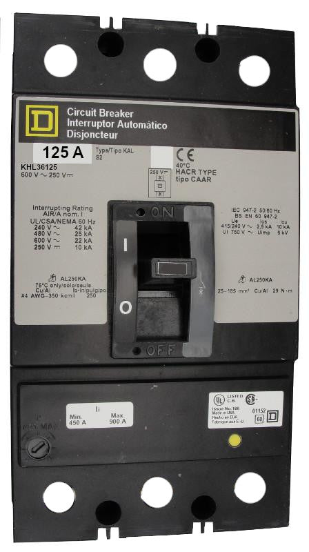 KHL36125 - Square D - Molded Case Circuit Breakers