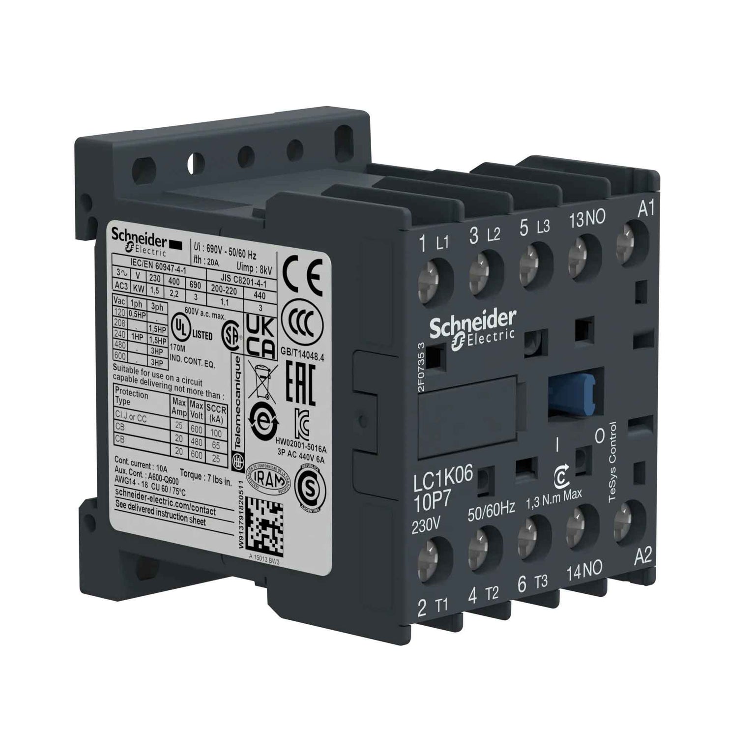 LC1K0610B7 - Square D - Magnetic Contactor