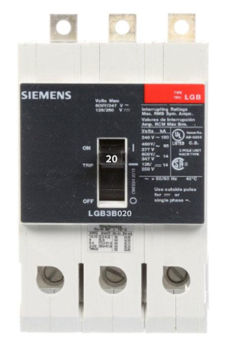 LGB3B020B - Siemens - Molded Case Circuit Breaker