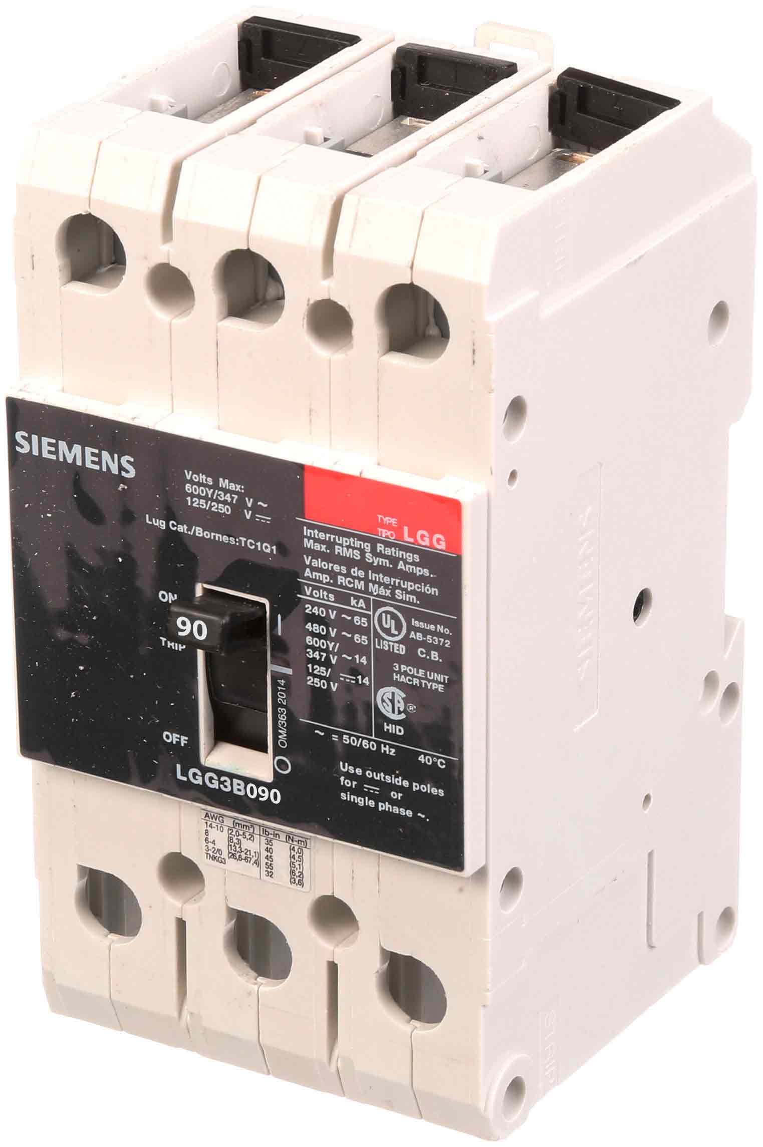 LGG3B090 - Siemens - Molded Case Circuit Breaker