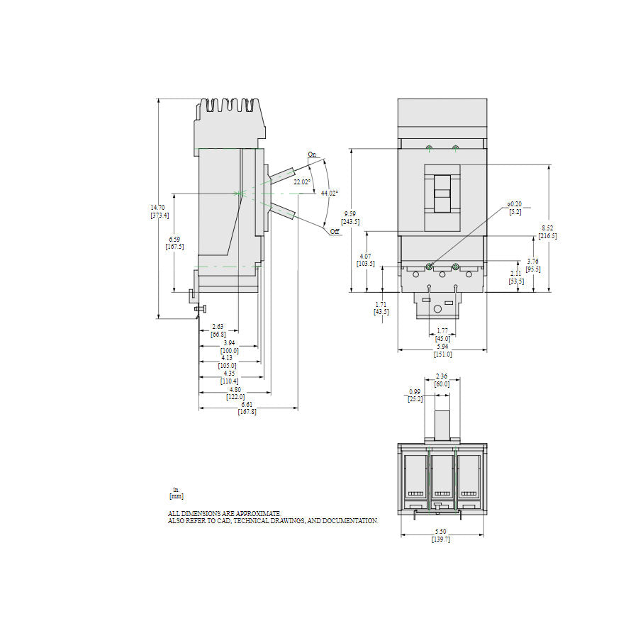 LJA36400U44X - Square D - Molded Case Circuit Breakers