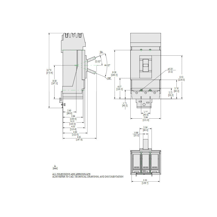 LJA36600U44X - Square D - Molded Case Circuit Breakers