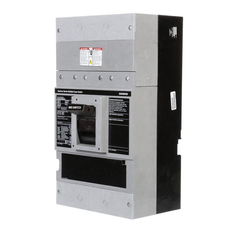 MXD63S800A - Siemens 800 Amp 3 Pole 600 Volt Bolt-On Molded Case Circuit Breaker