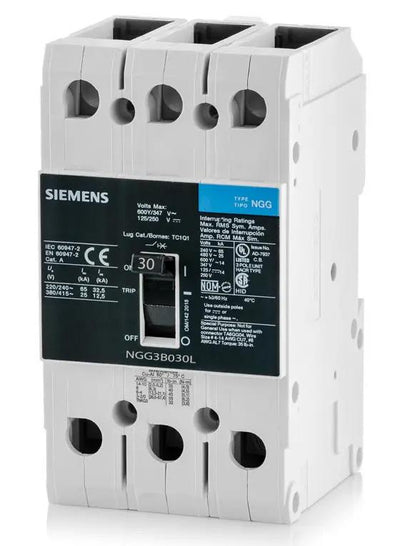 NGG3B030L - Siemens 40 Amp 3 Pole 600 Volt Molded Case Circuit Breaker