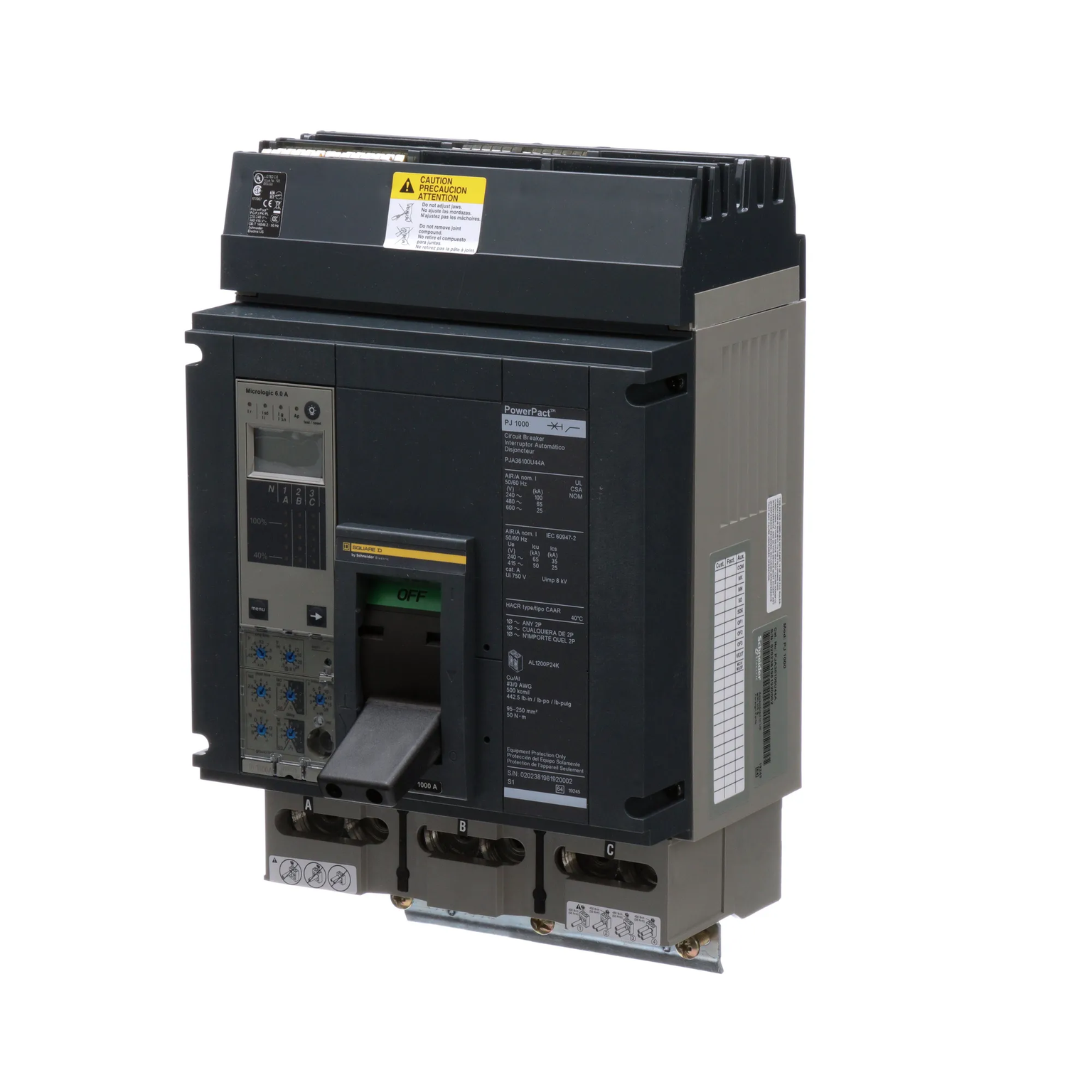 PJA36100U44A - Square D - Molded Case Circuit Breaker