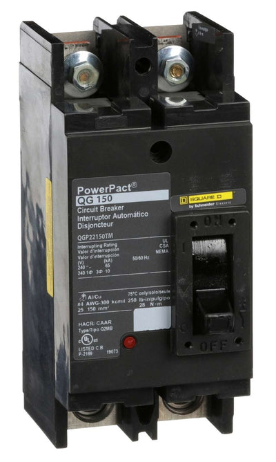 QGP22150TM - Square D 150 Amp 2 Pole 240 Volt Molded Case Circuit Breaker