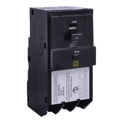 QO340EPD - Square D 40 Amp 3 Pole 120 Volt Molded Case Circuit Breaker