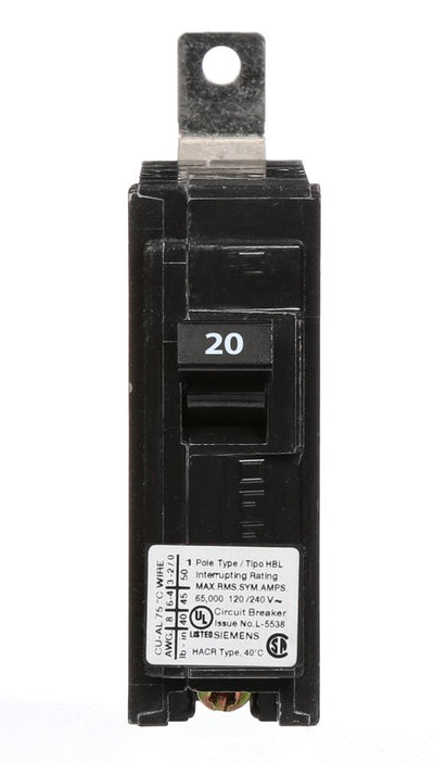 B120HH - Siemens 20 Amp 1 Pole 120 Volt Molded Case Circuit Breaker