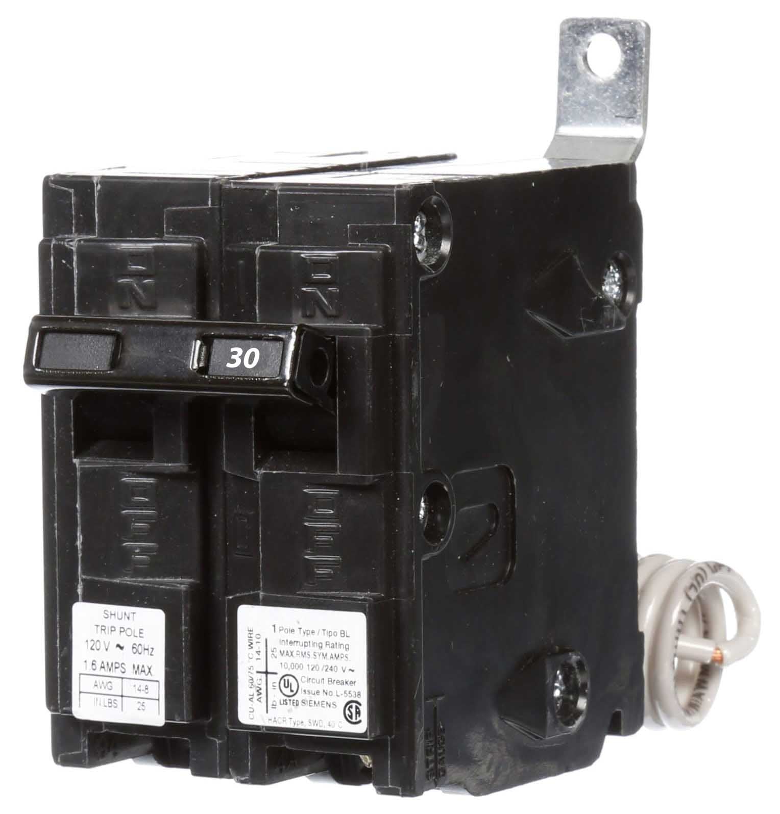 B13000S01 - Siemens - 30 Amp Shunt Trip Circuit Breaker