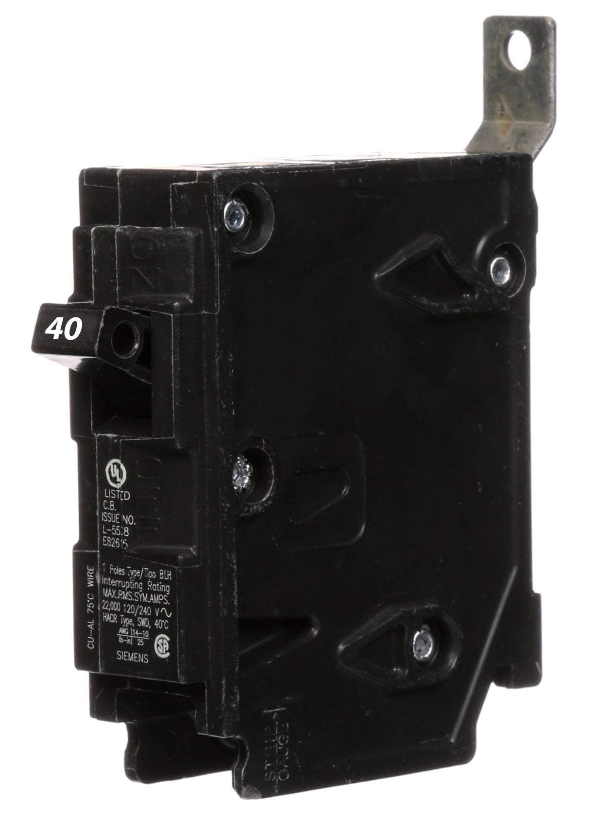 B140H - Siemens - 40 Amp 22kA Circuit Breaker