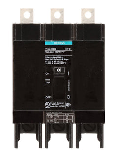 BQD360 - Siemens 60 Amp 3 Pole 480 Volt Bolt-On Molded Case Circuit Breaker