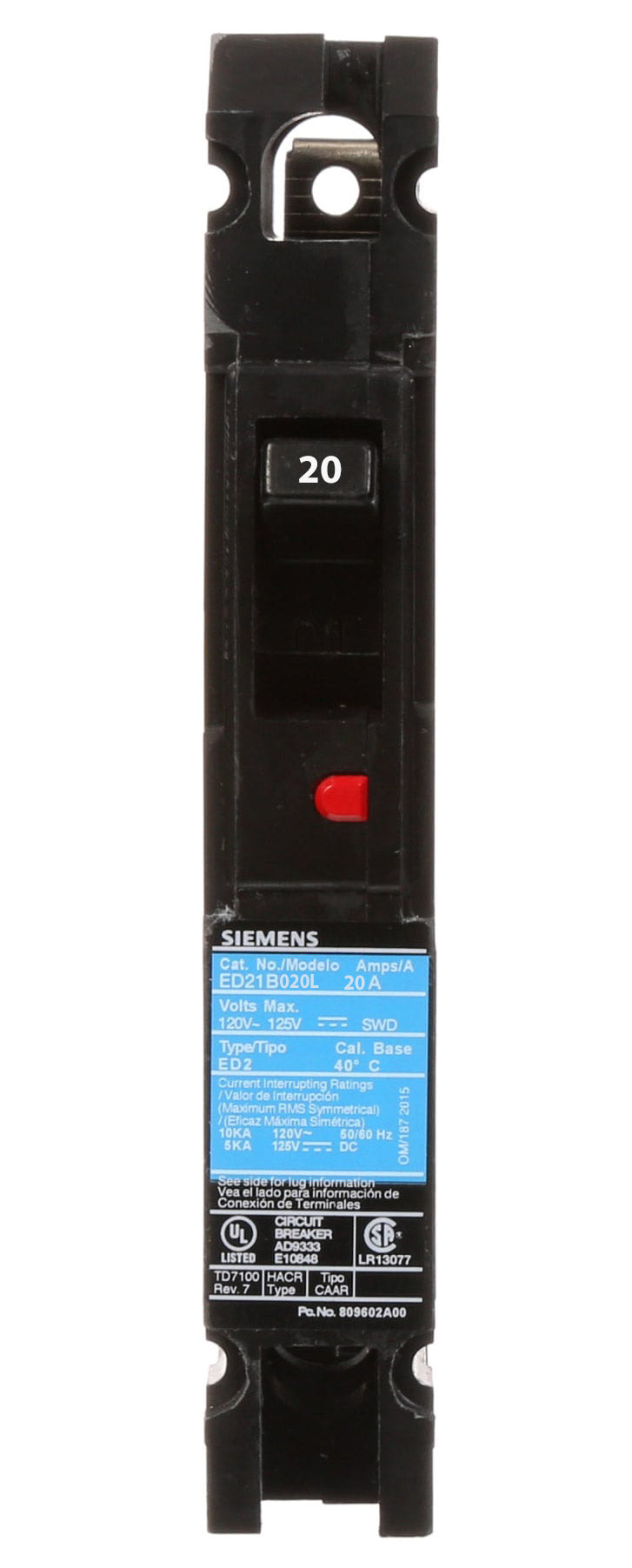 ED21B020 - Siemens - Molded Case Circuit Breaker