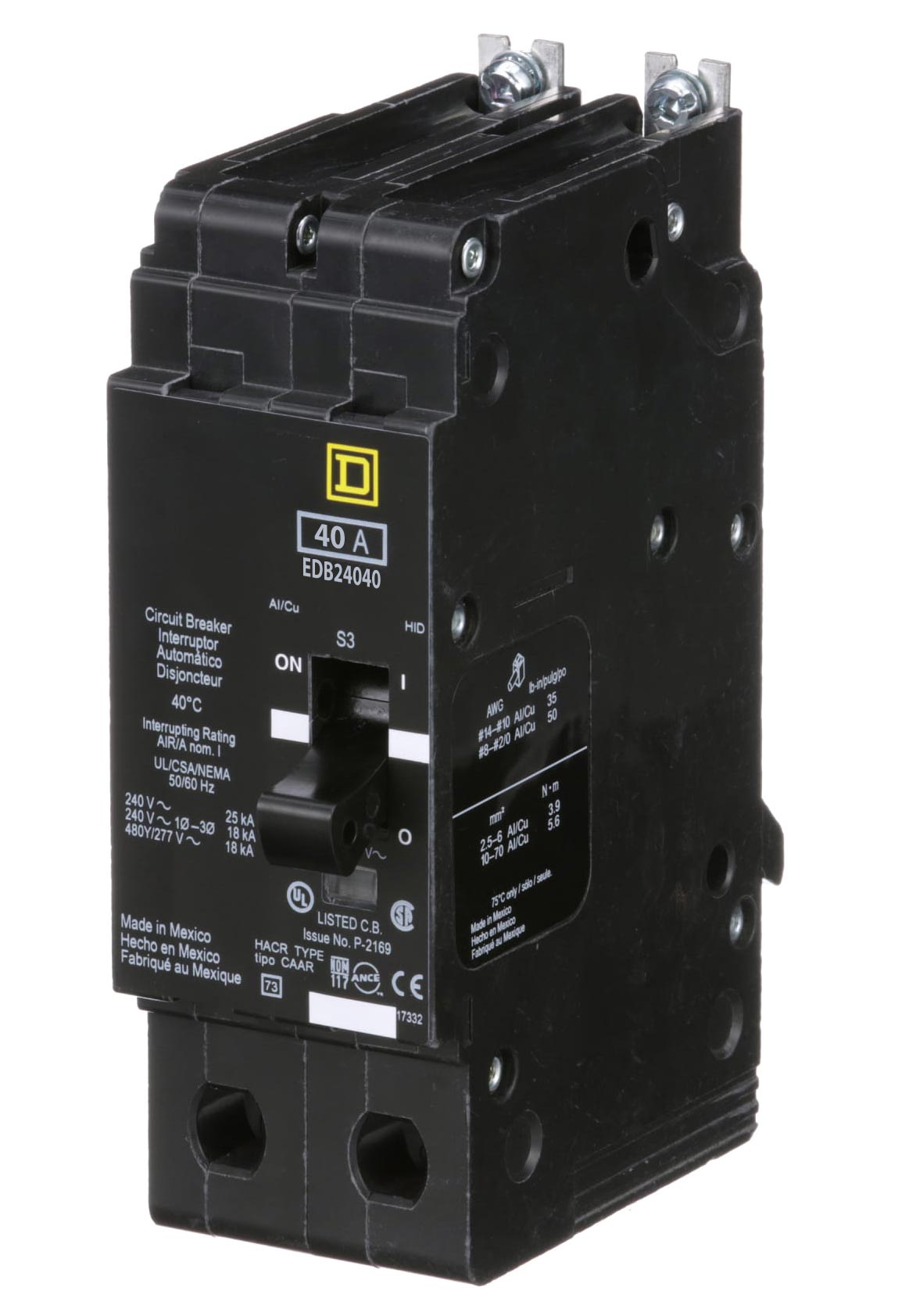 EDB24040 - Square D - Molded Case Circuit Breaker
