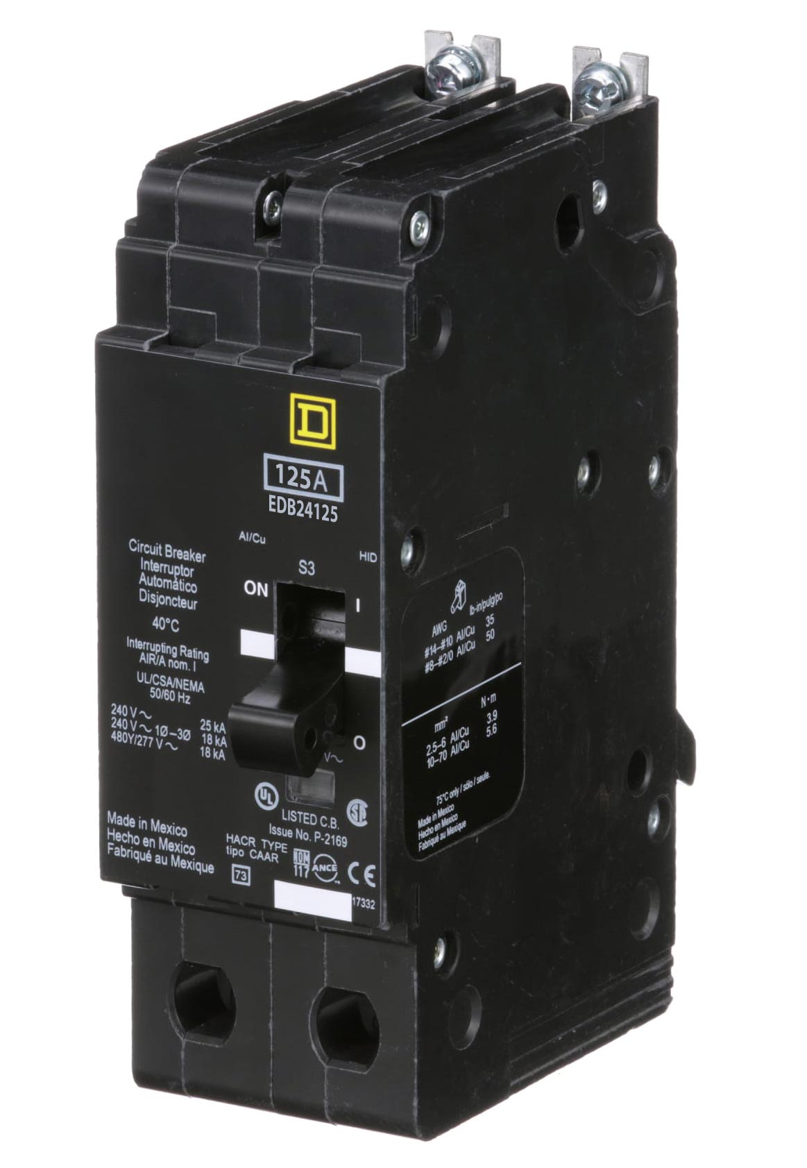 EDB24125 - Square D - Molded Case Circuit Breaker