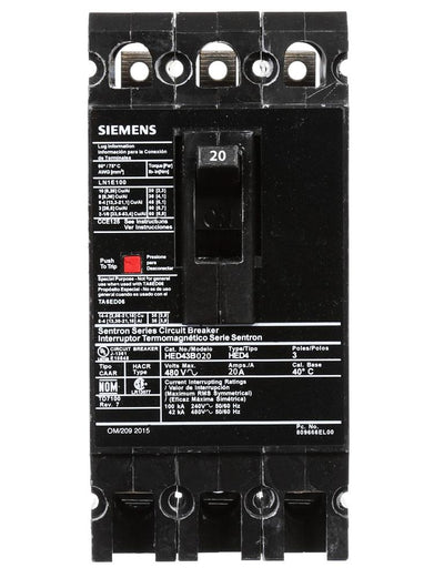 HED43B020 - Siemens - Molded Case Circuit Breaker