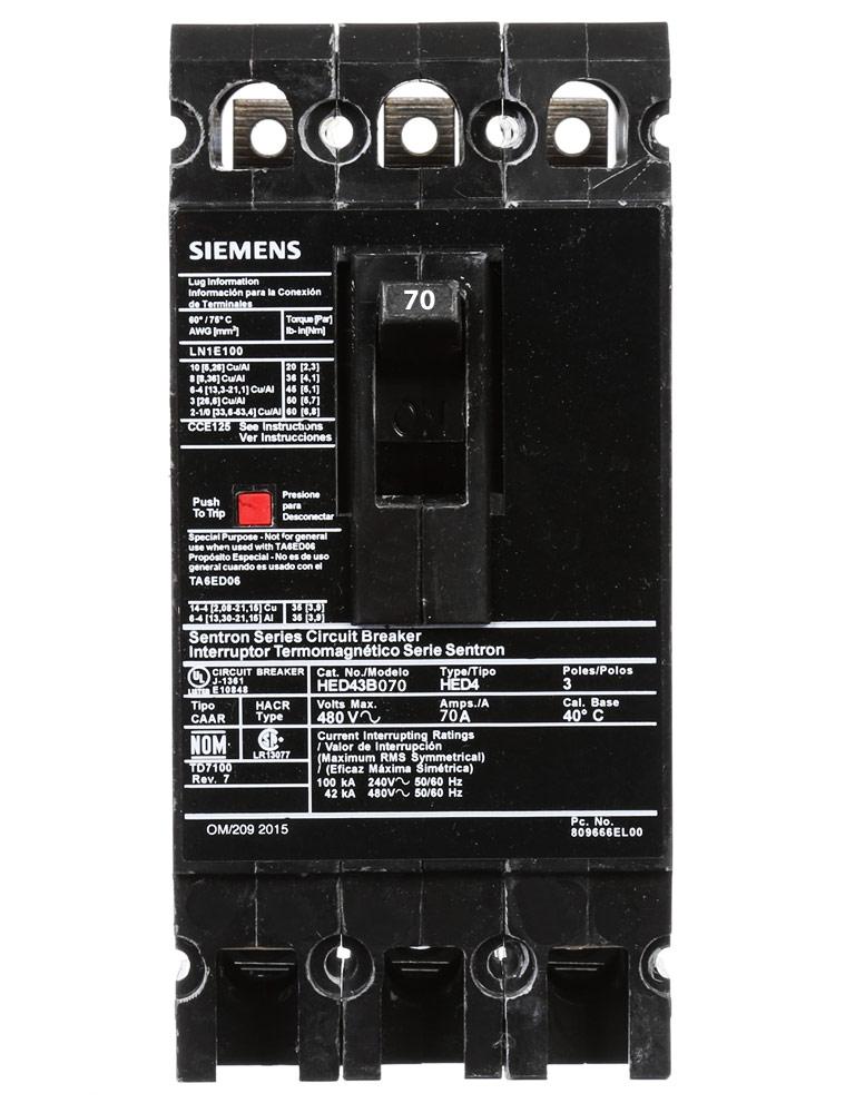 HED43B070 - Siemens - Molded Case Circuit Breaker