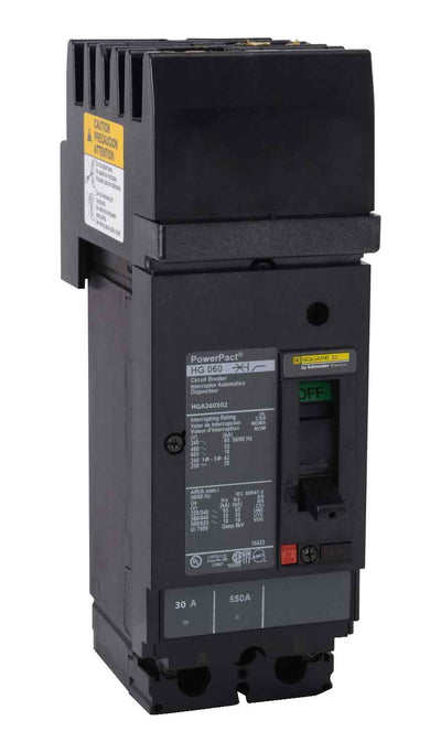 HGA260302 - Square D 30 Amp 2 Pole 600 Volt Plug-In Molded Case Circuit Breaker