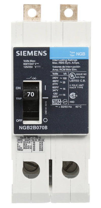 NGB2B070B - Siemens - Molded Case Circuit Breaker