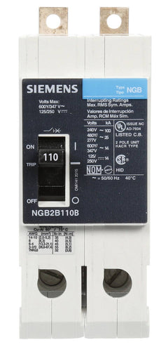 NGB2B110B - Siemens - Molded Case Circuit Breaker