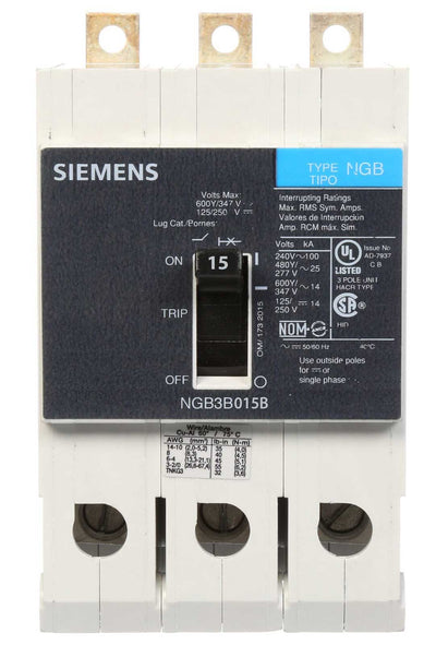 NGB3B015B - Siemens - Molded Case Circuit Breaker