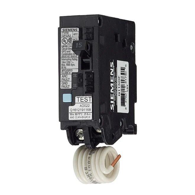 Q115DFCSA - Siemens - 15 Amp Dual Function Circuit Breaker