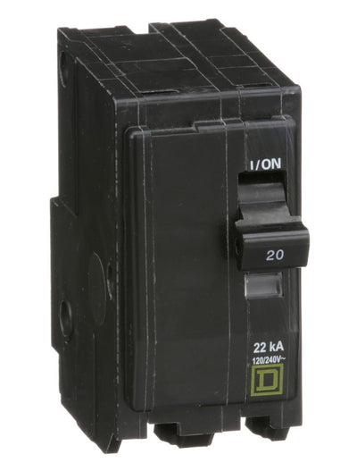 QO220VH - Square D 20 Amp 2 Pole 120 Volt Plug-In Molded Case Circuit Breaker