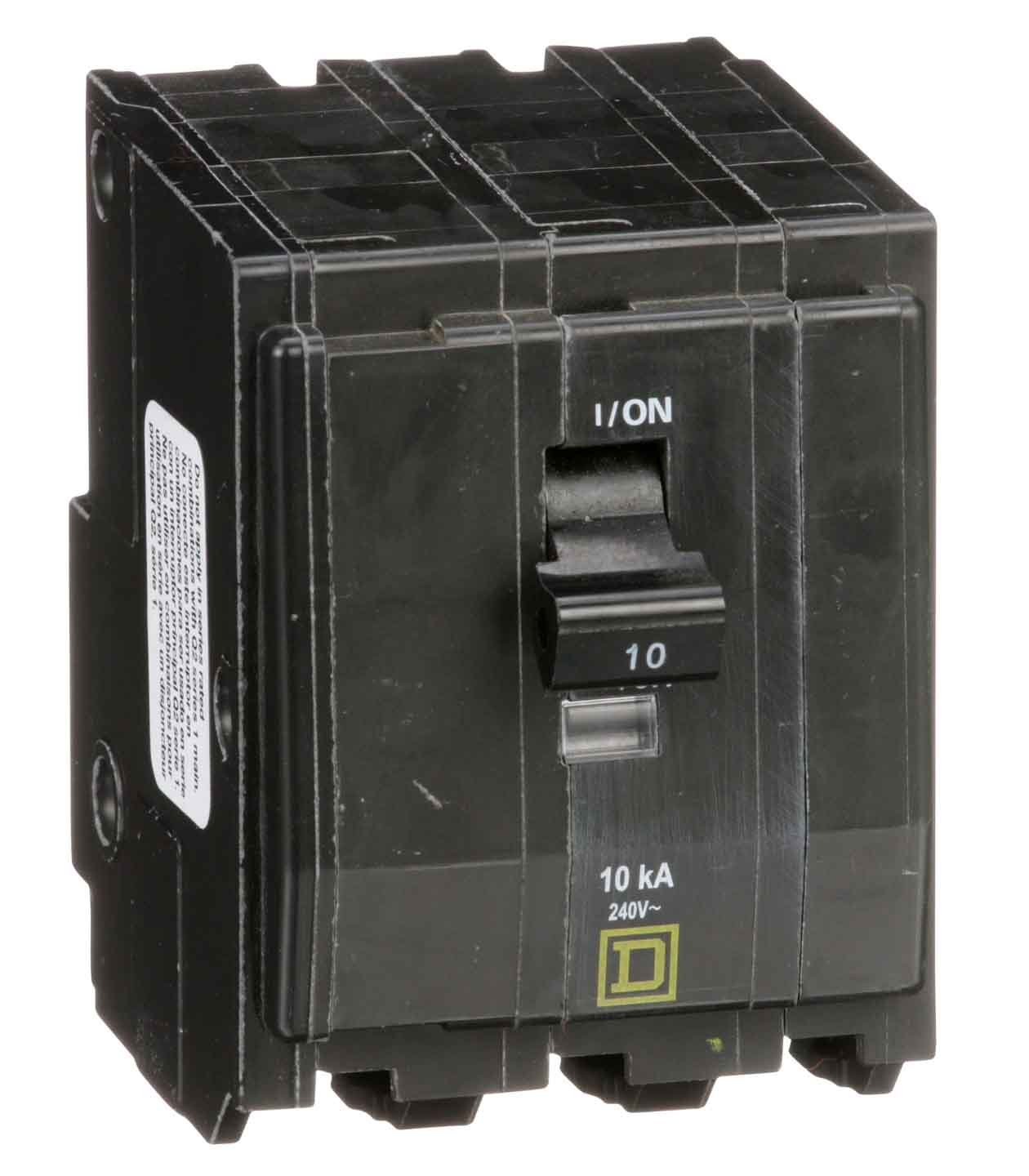 QO310 - Square D 10 Amp 3 Pole 240 Volt Plug-In Molded Case Circuit Breaker