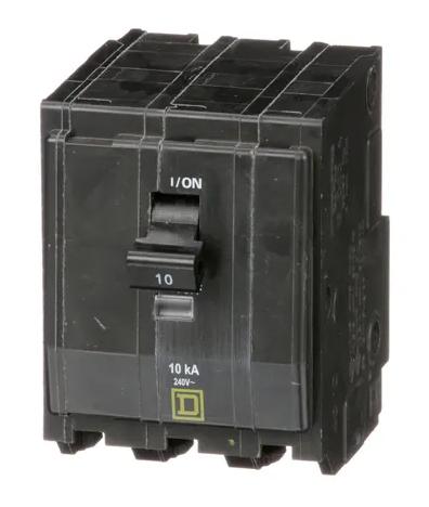QO310 - Square D 10 Amp 3 Pole 240 Volt Plug-In Molded Case Circuit Breaker