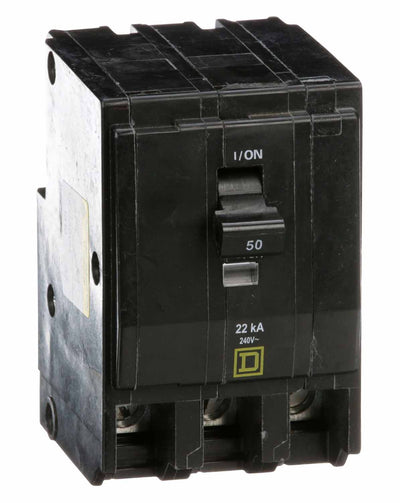 QO350VH - Square D 50 Amp 3 Pole 240 Volt Plug-In Molded Case Circuit Breaker