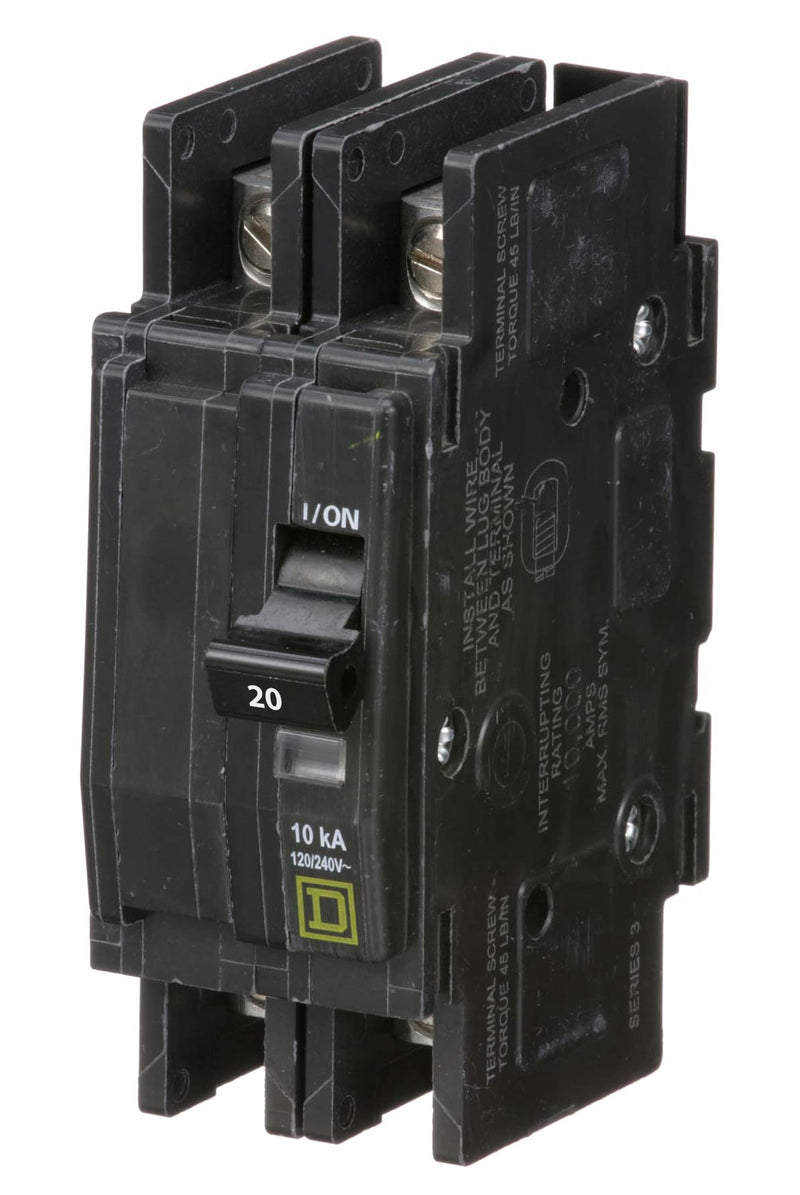 QOU220 - Square D 20 Amp 2 Pole 240 Volt Bolt-On Unit Mount Circuit Breaker