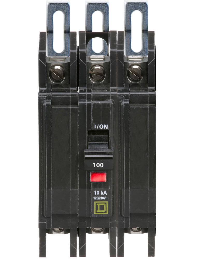 QOU3100 - Square D 100 Amp 3 Pole 240 Volt Miniature Circuit Breaker