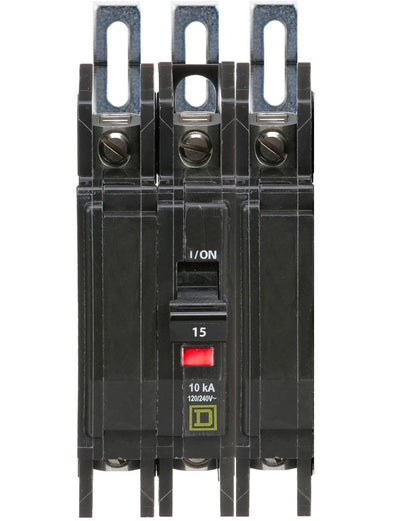 QOU315 - Square D 15 Amp 3 Pole 240 Volt Miniature Circuit Breaker