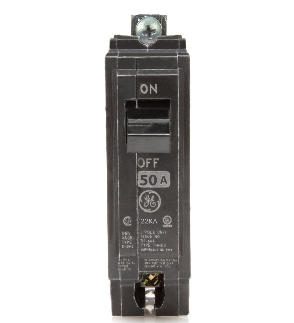 THHQB1150 - GE 50 Amp 1 Pole 120 Volt Bolt-On Molded Case Circuit Breaker