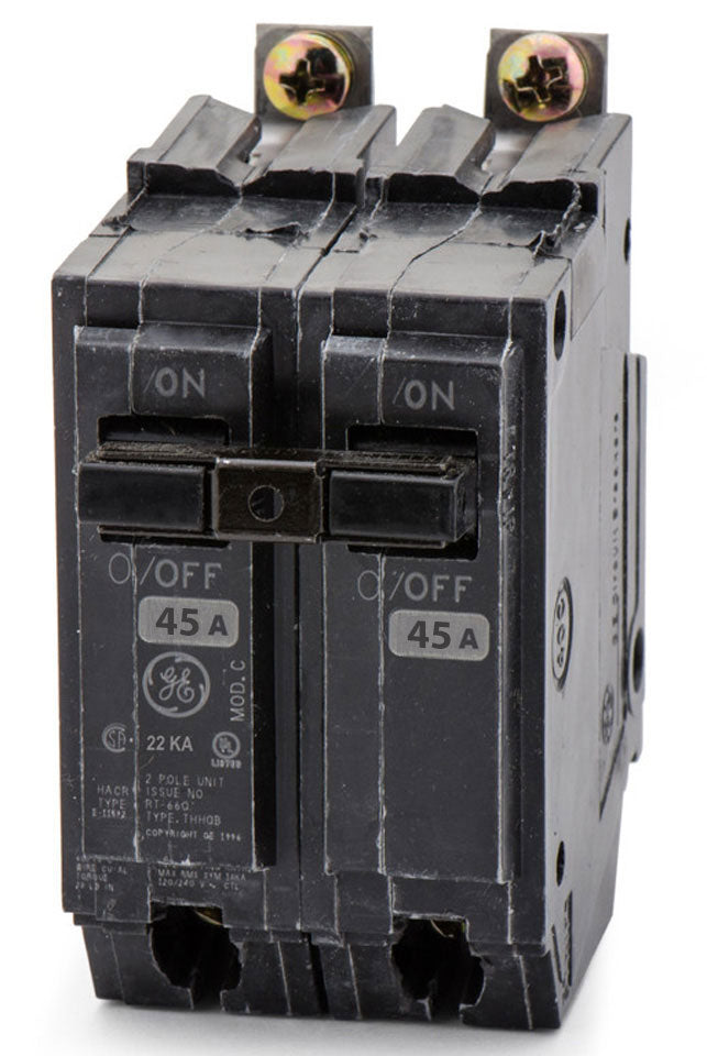 THHQB2145 - GE 45 Amp 2 Pole 240 Volt Bolt-On Molded Case Circuit Breaker