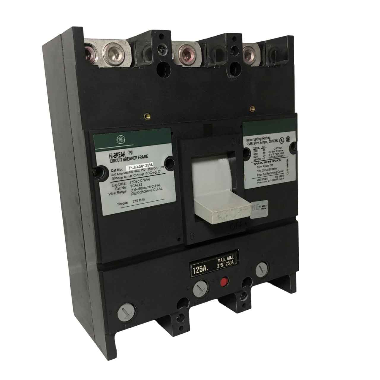 THJK436125WL - General Electrics - Molded Case Circuit Breakers