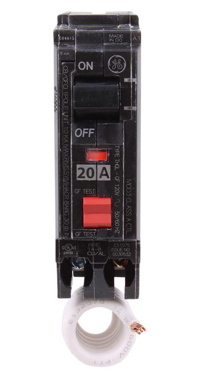 THQL1120GFEP - GE 20 Amp 1 Pole 120 Volt Molded Case Circuit Breaker