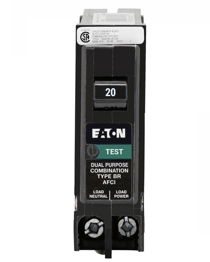 BRP120AFC - Eaton Cutler-Hammer 20 Amp Single Pole AFCI Circuit Breaker