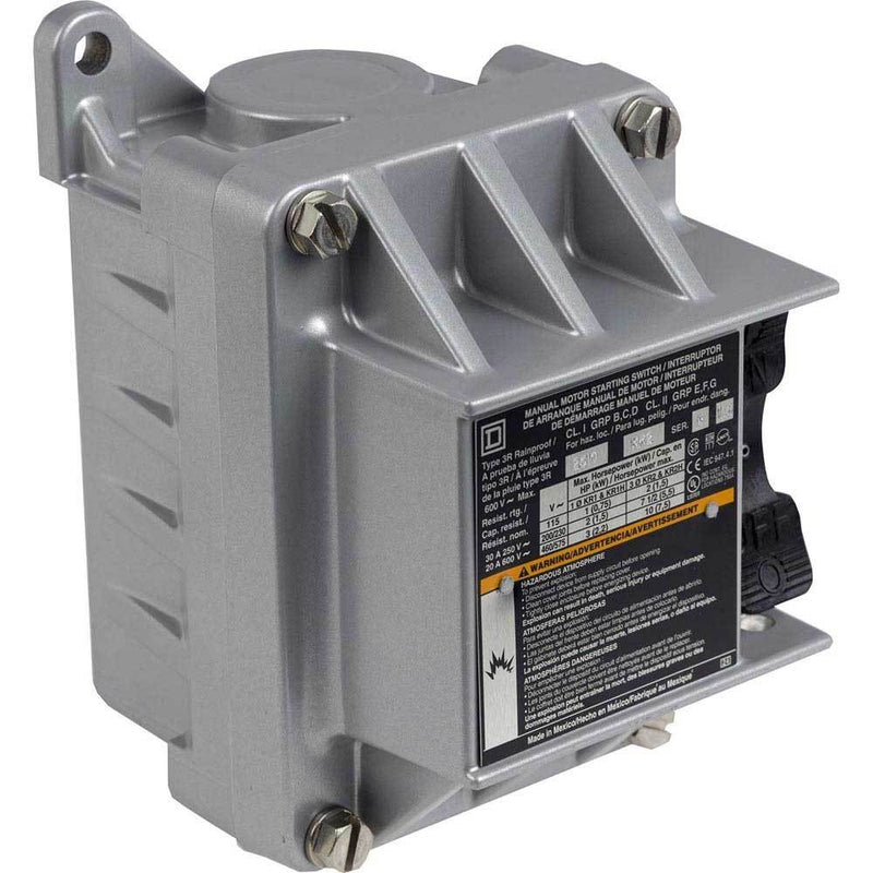 2510KR2 - Square D 30 Amp 3 Pole 600 Volt Manual Motor Starter Switch