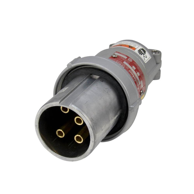 ACP6034BC - Appleton - 60 Amp 600V 4 Pole 3 Wire Powertite Series Pin & Sleeve Metallic Clamping Ring Plug