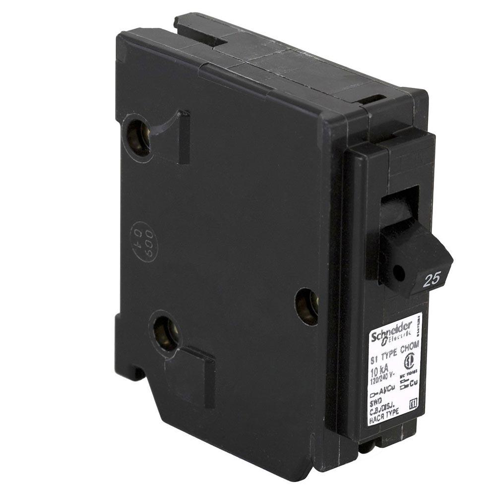 CHOM125 - HomeLine 25 Amp 1 Pole 120 Volt Plug-In Circuit Breaker