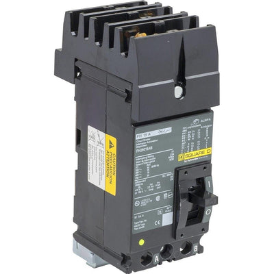 FH26015AB - Square D 15 Amp 2 Pole 600 Volt Molded Case Circuit Breaker