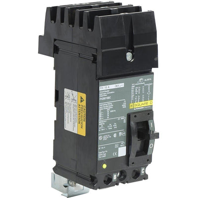 FH26015BC - Square D 15 Amp 2 Pole 600 Volt Molded Case Circuit Breaker